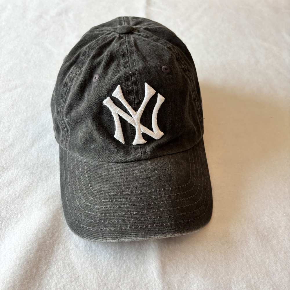 American Needle New York Yankees Hat Cooperstown Collection Black Strapback Cap